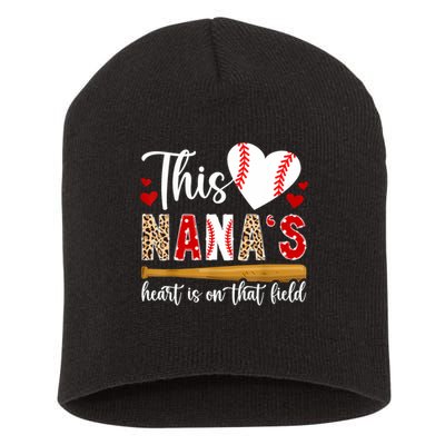 On That Field Baseball Nana Of A Baseball Player Nana Short Acrylic Beanie