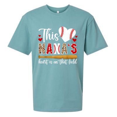 On That Field Baseball Nana Of A Baseball Player Nana Sueded Cloud Jersey T-Shirt