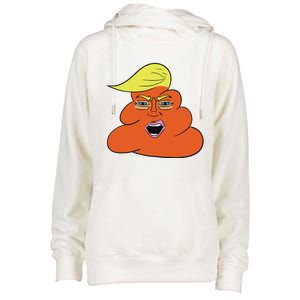 Orange Turd Funny President Trump Funny Political Womens Funnel Neck Pullover Hood