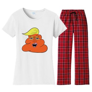 Orange Turd Funny President Trump Funny Political Women's Flannel Pajama Set