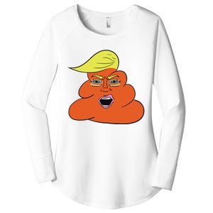 Orange Turd Funny President Trump Funny Political Women's Perfect Tri Tunic Long Sleeve Shirt