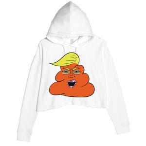 Orange Turd Funny President Trump Funny Political Crop Fleece Hoodie