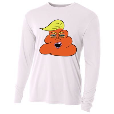 Orange Turd Funny President Trump Funny Political Cooling Performance Long Sleeve Crew