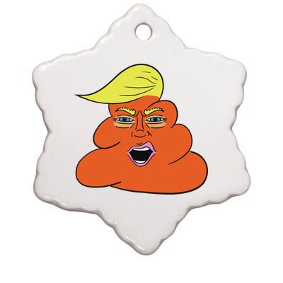 Orange Turd Funny President Trump Funny Political Ceramic Star Ornament