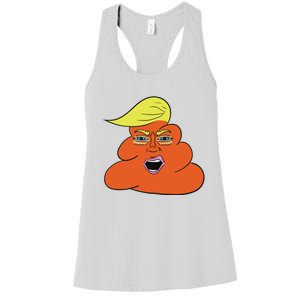 Orange Turd Funny President Trump Funny Political Women's Racerback Tank