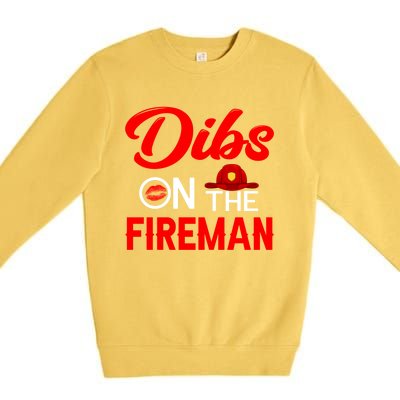 On The Fire Funny Firefighter Firefighting Graphic Gift Premium Crewneck Sweatshirt