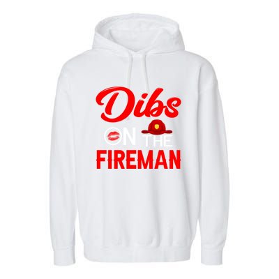 On The Fire Funny Firefighter Firefighting Graphic Gift Garment-Dyed Fleece Hoodie