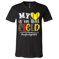 On That Field Softball Grams Of A Softball Player Grams V-Neck T-Shirt