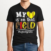 On That Field Softball Grams Of A Softball Player Grams V-Neck T-Shirt