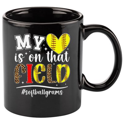 On That Field Softball Grams Of A Softball Player Grams 11oz C Handle Ceramic Mug