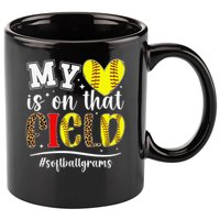 On That Field Softball Grams Of A Softball Player Grams 11oz C Handle Ceramic Mug