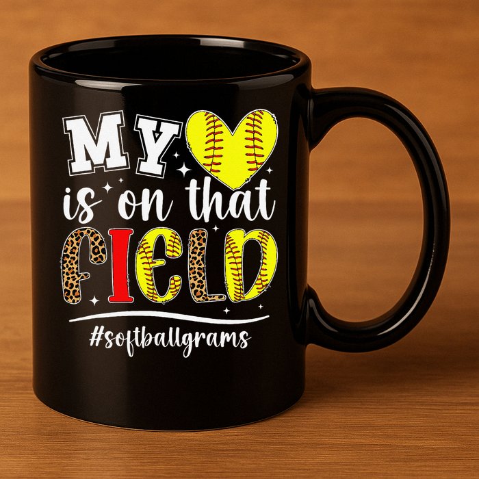 On That Field Softball Grams Of A Softball Player Grams 11oz C Handle Ceramic Mug