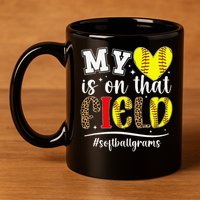 On That Field Softball Grams Of A Softball Player Grams 11oz C Handle Ceramic Mug