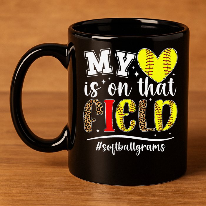 On That Field Softball Grams Of A Softball Player Grams 11oz C Handle Ceramic Mug