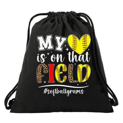On That Field Softball Grams Of A Softball Player Grams Drawstring Bag
