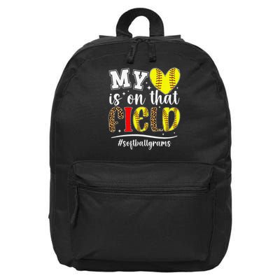 On That Field Softball Grams Of A Softball Player Grams 16 in Basic Backpack