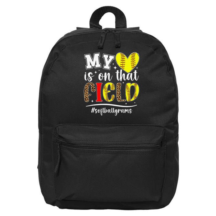 On That Field Softball Grams Of A Softball Player Grams 16 in Basic Backpack