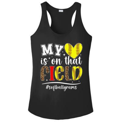 On That Field Softball Grams Of A Softball Player Grams Ladies PosiCharge Competitor Racerback Tank