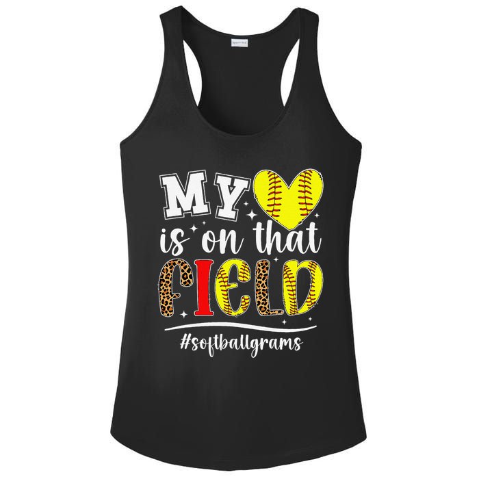 On That Field Softball Grams Of A Softball Player Grams Ladies PosiCharge Competitor Racerback Tank