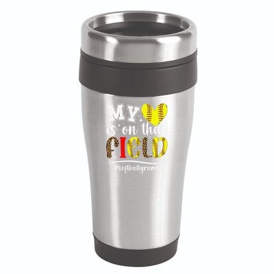 On That Field Softball Grams Of A Softball Player Grams 16oz Travel Tumbler