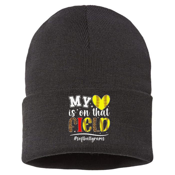On That Field Softball Grams Of A Softball Player Grams Sustainable Knit Beanie