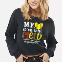 On That Field Softball Grams Of A Softball Player Grams Cropped Pullover Crew