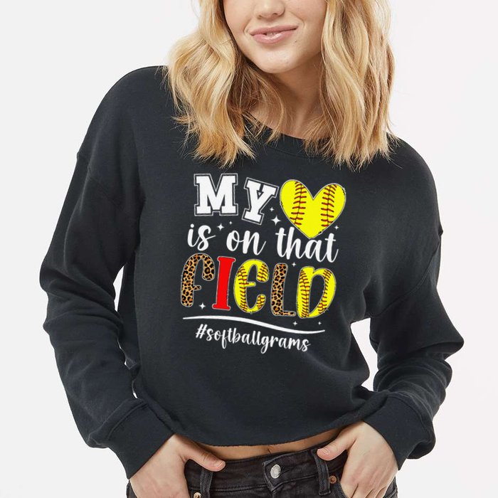 On That Field Softball Grams Of A Softball Player Grams Cropped Pullover Crew