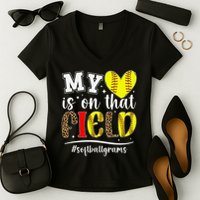 On That Field Softball Grams Of A Softball Player Grams Women's V-Neck T-Shirt