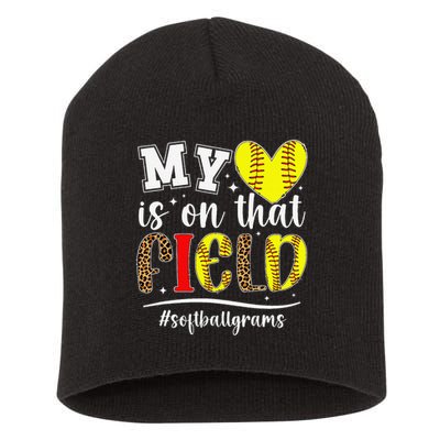 On That Field Softball Grams Of A Softball Player Grams Short Acrylic Beanie