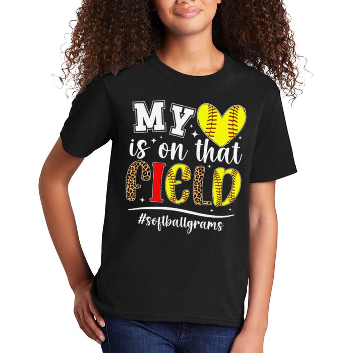 On That Field Softball Grams Of A Softball Player Grams Kids T-Shirt