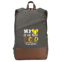 On That Field Softball Grams Of A Softball Player Grams Cotton Canvas Backpack