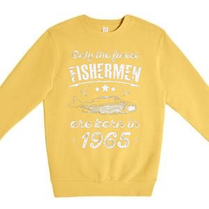 Only The Finest Fishermen Are Born In 1965 Birthday Fishing Premium Crewneck Sweatshirt