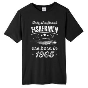 Only The Finest Fishermen Are Born In 1965 Birthday Fishing Tall Fusion ChromaSoft Performance T-Shirt