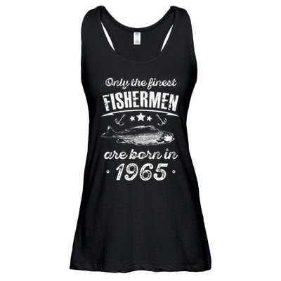 Only The Finest Fishermen Are Born In 1965 Birthday Fishing Ladies Essential Flowy Tank