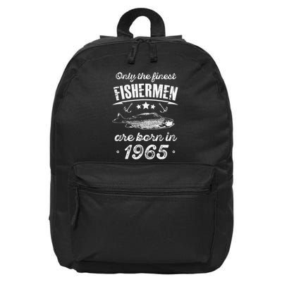 Only The Finest Fishermen Are Born In 1965 Birthday Fishing 16 in Basic Backpack