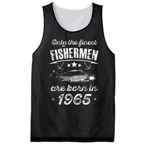 Only The Finest Fishermen Are Born In 1965 Birthday Fishing Mesh Reversible Basketball Jersey Tank