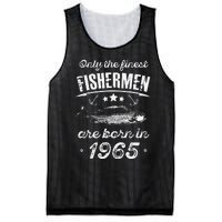 Only The Finest Fishermen Are Born In 1965 Birthday Fishing Mesh Reversible Basketball Jersey Tank