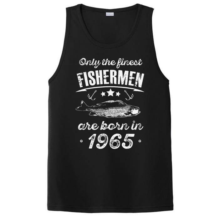 Only The Finest Fishermen Are Born In 1965 Birthday Fishing PosiCharge Competitor Tank