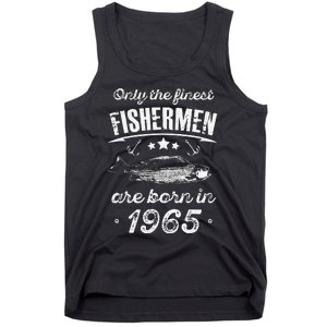 Only The Finest Fishermen Are Born In 1965 Birthday Fishing Tank Top