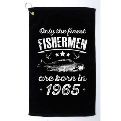 Only The Finest Fishermen Are Born In 1965 Birthday Fishing Golf Towel