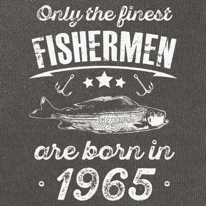 Only The Finest Fishermen Are Born In 1965 Birthday Fishing Cotton Canvas Backpack
