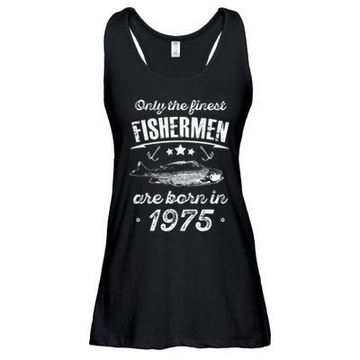 Only The Finest Fishermen Are Born In 1975 Birthday Fishing Ladies Essential Flowy Tank