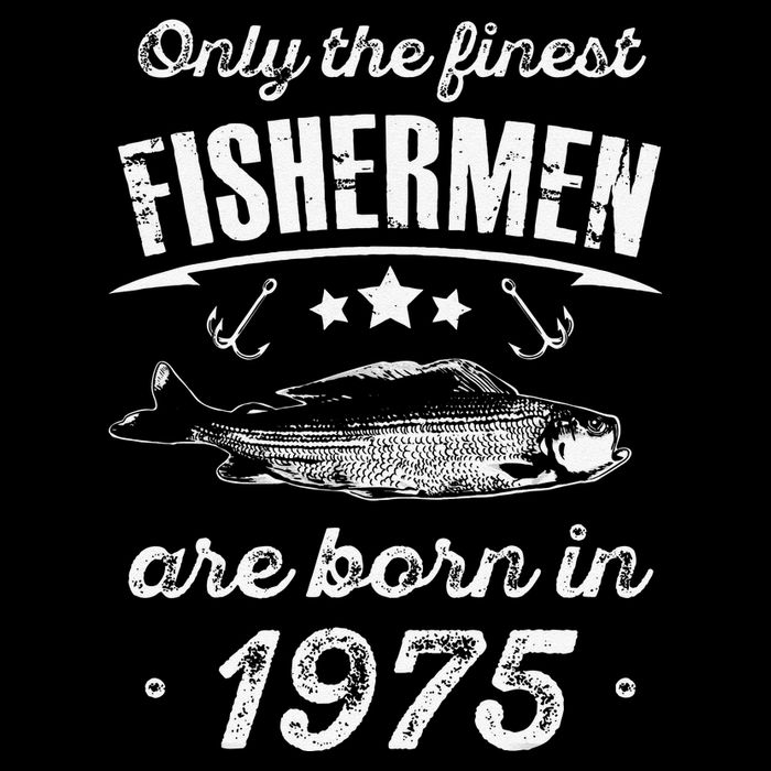 Only The Finest Fishermen Are Born In 1975 Birthday Fishing Zip Tote Bag