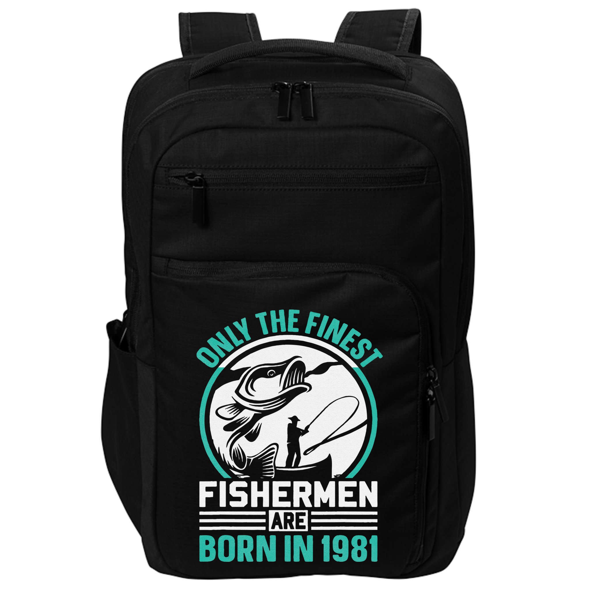 Only The Finest Fishermen Are Born In 1981 Bday Fishing Impact Tech Backpack
