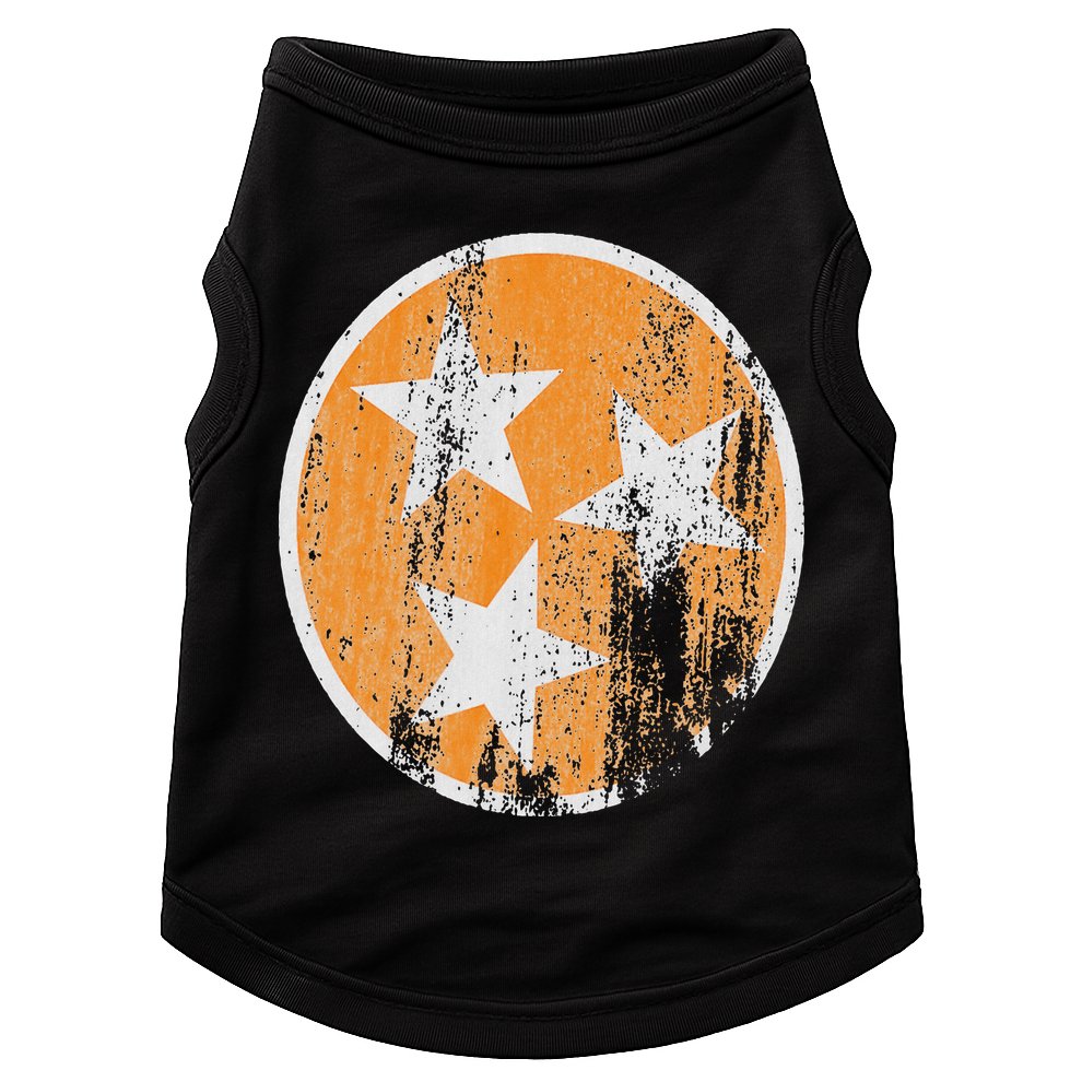 Orange Tennessee Flag Volunr State Tri Stars Tennessee Doggie Tank