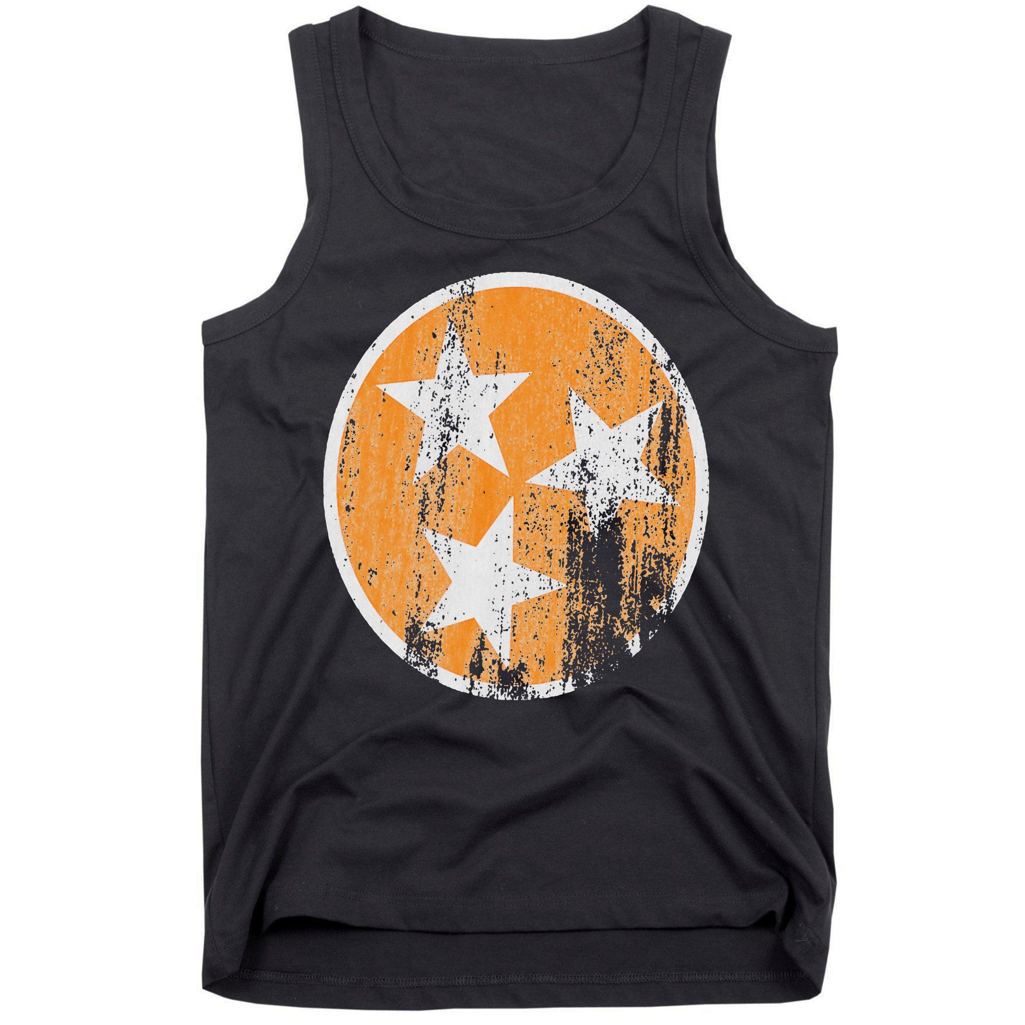 Orange Tennessee Flag Volunr State Tri Stars Tennessee Tank Top