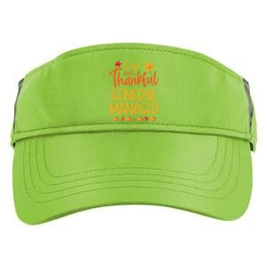 One Thankful General Ager Thanksgiving Fall Matching Great Gift Adult Drive Performance Visor