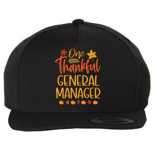 One Thankful General Ager Thanksgiving Fall Matching Great Gift Wool Snapback Cap