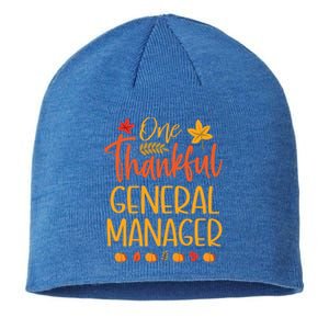 One Thankful General Ager Thanksgiving Fall Matching Great Gift Sustainable Beanie