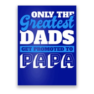 Only The Greatest Dads Get Promoted To Papa For Father's Day Gift Poster